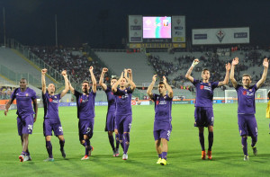 Firenze 12 Settembre 2015 Firenze stadio Artemio Franchi campionato serie A TIM Fiorentina vs Genova Nella Foto ESULTANZA © 2009 Massimo Sestini All rigths reserved