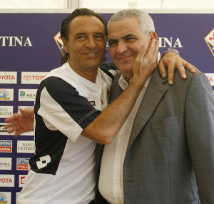 Fiorentina : ritiro di Folgaria (TN) Prandelli e Corvino © Massimo Sestini