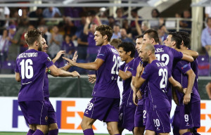 Firenze 17 Settembre 2015 Firenze stadio Artemio Franchi Europa League Fiorentina vs Basilea Nella Foto ESULTANZA GOL DI KALINIC © 2009 Massimo Sestini All rigths reserved