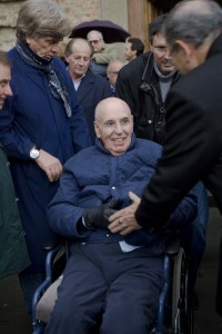 Firenze, piazza del Cestello il funerali di Ugo Poggi. Nella foto l'ex arbitro Menicucci. Gianluca Panella / Massimo Sestini