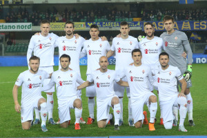 Verona, Hellas Verona Fiorentina, partita di Serie A.      Formazione Fiorentina.  2015 10 28 © Carlos Folgoso / Massimo Sestini