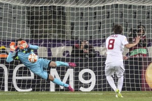 Firenze, Fiorentina - Roma, Europa League, nella foto la parata di Neto 2015-03-12 © Niccolo' Cambi/Massimo Sestini