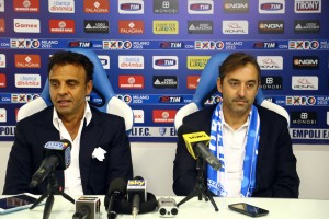 Empoli 16 Giugno 2015 Stadio Castellani presentazione nuovo allenatore dell'Empoli calcio Giampaolo Nella Foto Il presidente Corsi e Giampaolo il nuovo allenatore Cpyright Tommaso De Martino/Massimo Sestini