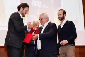 Firenze, Hall Of Fame della Fiorentina, nella foto Luca Toni, Corvino e Vanucchi 2016 11 25 © Niccolo Cambi/Massimo Sestini