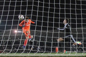 Baku, Europa League, Qarabag - Fiorentina, nella foto il goal di Chiesa 2016 12 08 © Niccolo Cambi/Massimo Sestini