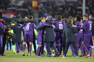 Firenze  15 Gennaio 2017  Firenze stadio Artemio Franchi  campionato serie A  Fiorentina Vs  Juventus  nella foto ESULTANZA FINE PARTITA Copyright Massimo Sestini