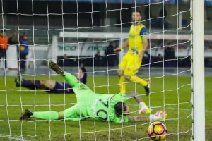 Verona, Chievo Verona - Fiorentina, serie A, nella foto il goal di Chiesa 2017 01 21 © Niccolo Cambi/Massimo Sestini