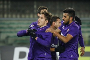 Verona, Chievo Verona - Fiorentina, serie A, nella foto l'esultanza per il goal di Chiesa 2017 01 21 © Niccolo Cambi/Massimo Sestini