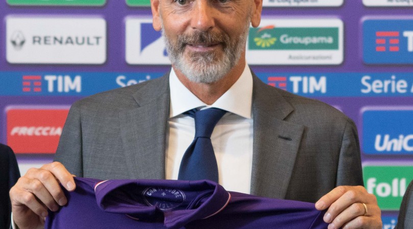 224400 0002 4194106 Firenze, presentazione del nuovo allenatore della Fiorentina Stefano Pioli allo stadio Artemio Franchi, nella foto Corvino, Pioli e Freitas  2017 06 07 © Niccolo Cambi/Massimo Sestini