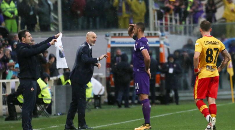 229372 0030 4321790 Firenze 11 Marzo Febbraio  2018  Firenze stadio Artemio Franchi  campionato serie a tim Fiorentina vs Benevento nella foto GOL ESULTANZA VITOR HUGO Copyright Massimo Sestini.