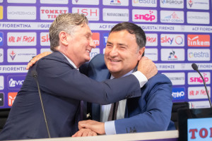 Firenze, Conferenza stampa di presentazione per il nuovo direttore sportivo della Fiorentina, Daniele Pradè. Nella foto, Joe Barone. 2019-07-04 © Carlos Folgoso / Massimo Sestini