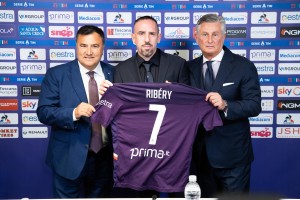 Firenze, conferenza stampa di presentazione di Ribery. Nella foto, Joe Barone e Pradè.2019-08-22 © Carlos Folgoso / Massimo Sestini