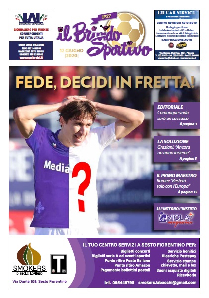 Firenze, partita di Coppa Italia,  Fiorentina Monza. Joe Barone scende in campo prima della partita. 2019-08-18 © Carlos Folgoso / Massimo Sestini